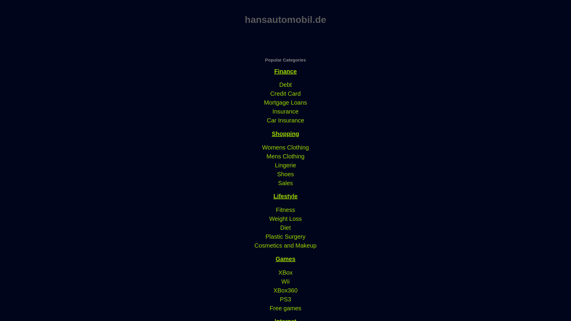 website screenshot of https://hansautomobil.de/