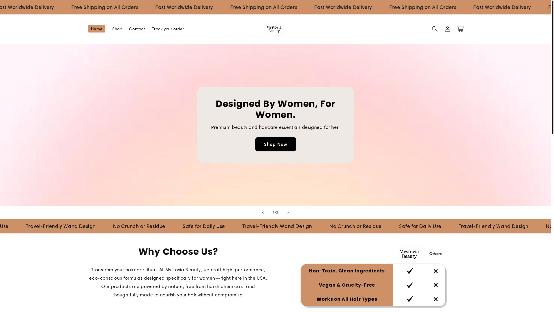 website screenshot of https://vitalanihealth.com/