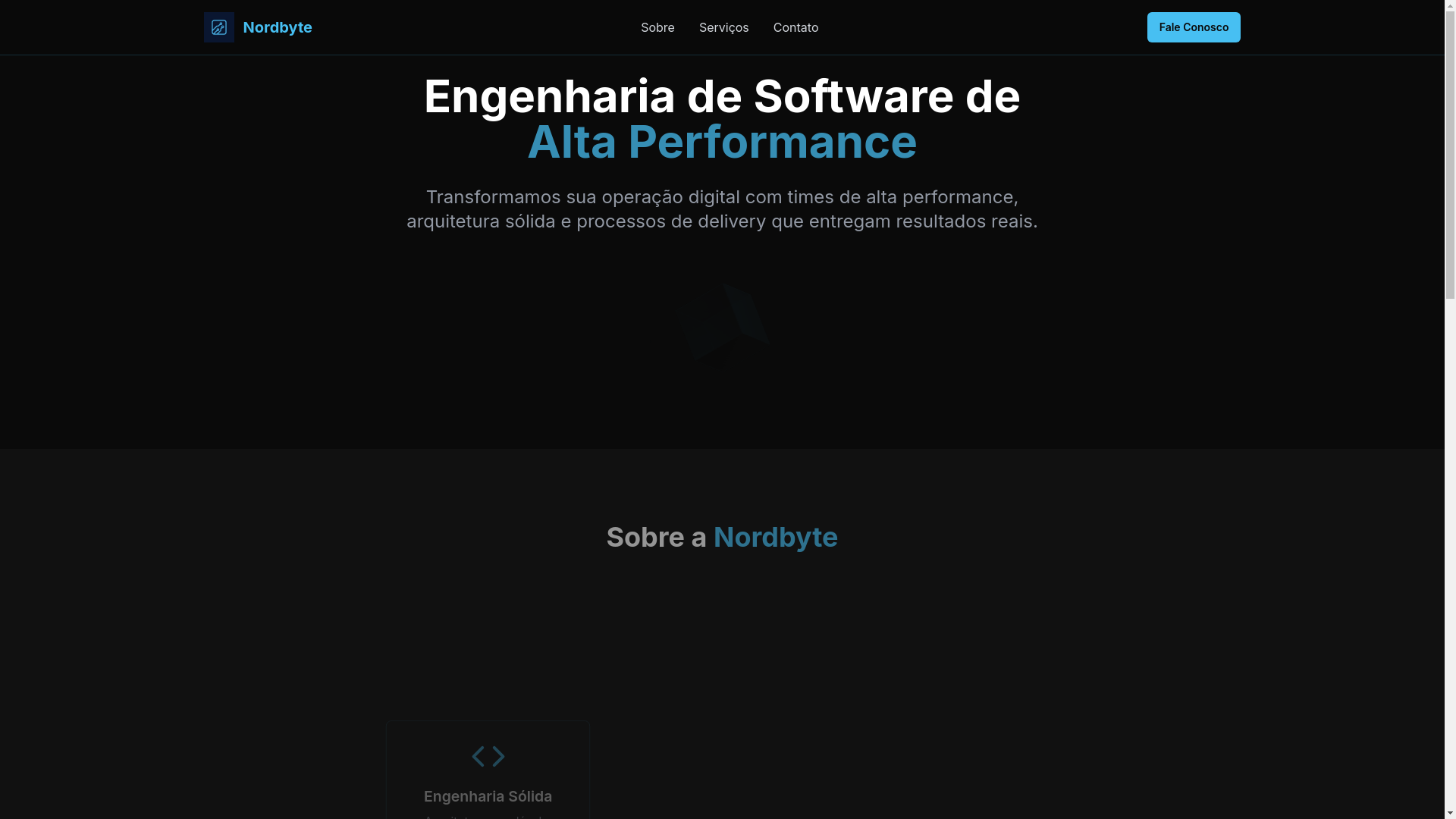 website screenshot of https://nordbyte.com.br/