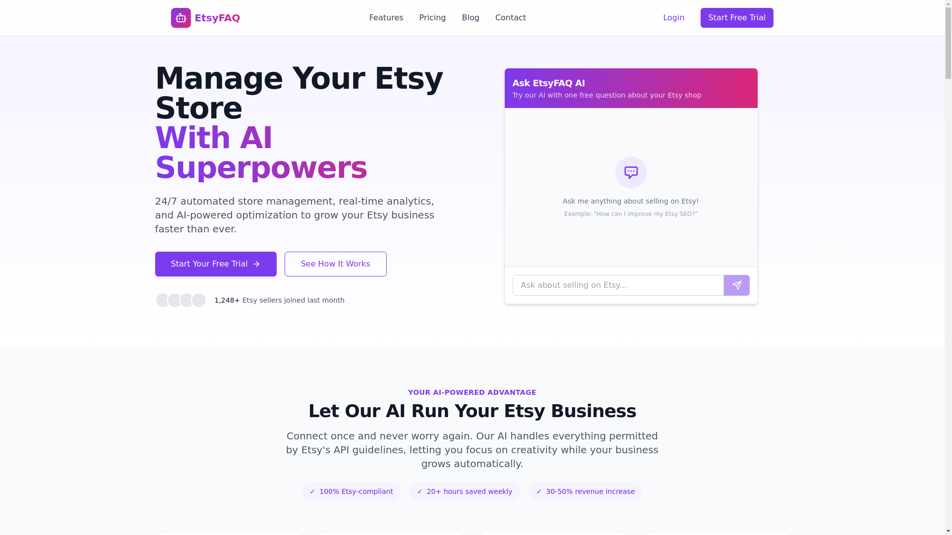 website screenshot of https://etsyfaq-landing.pages.dev/