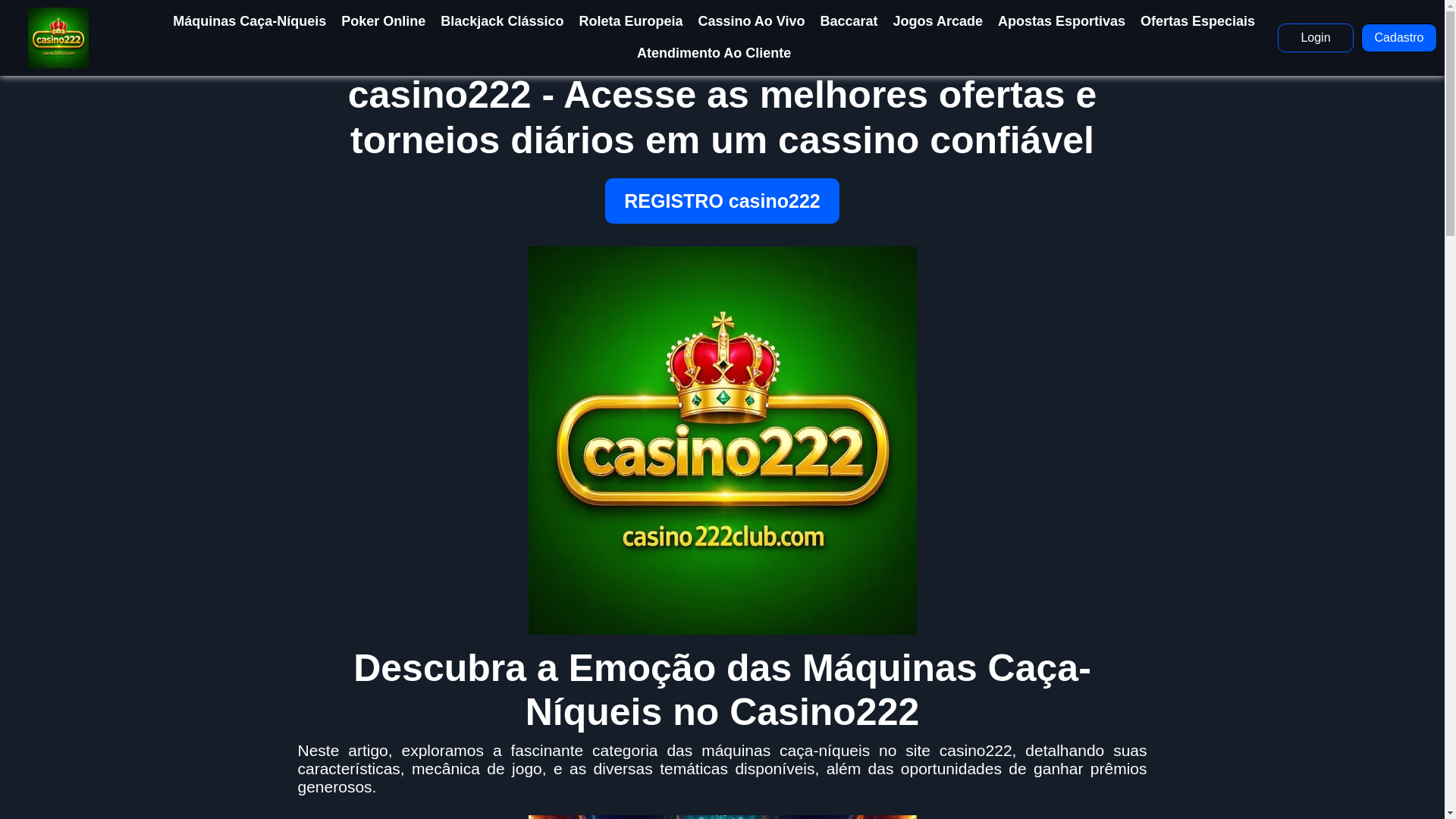 website screenshot of https://casino222club.com/