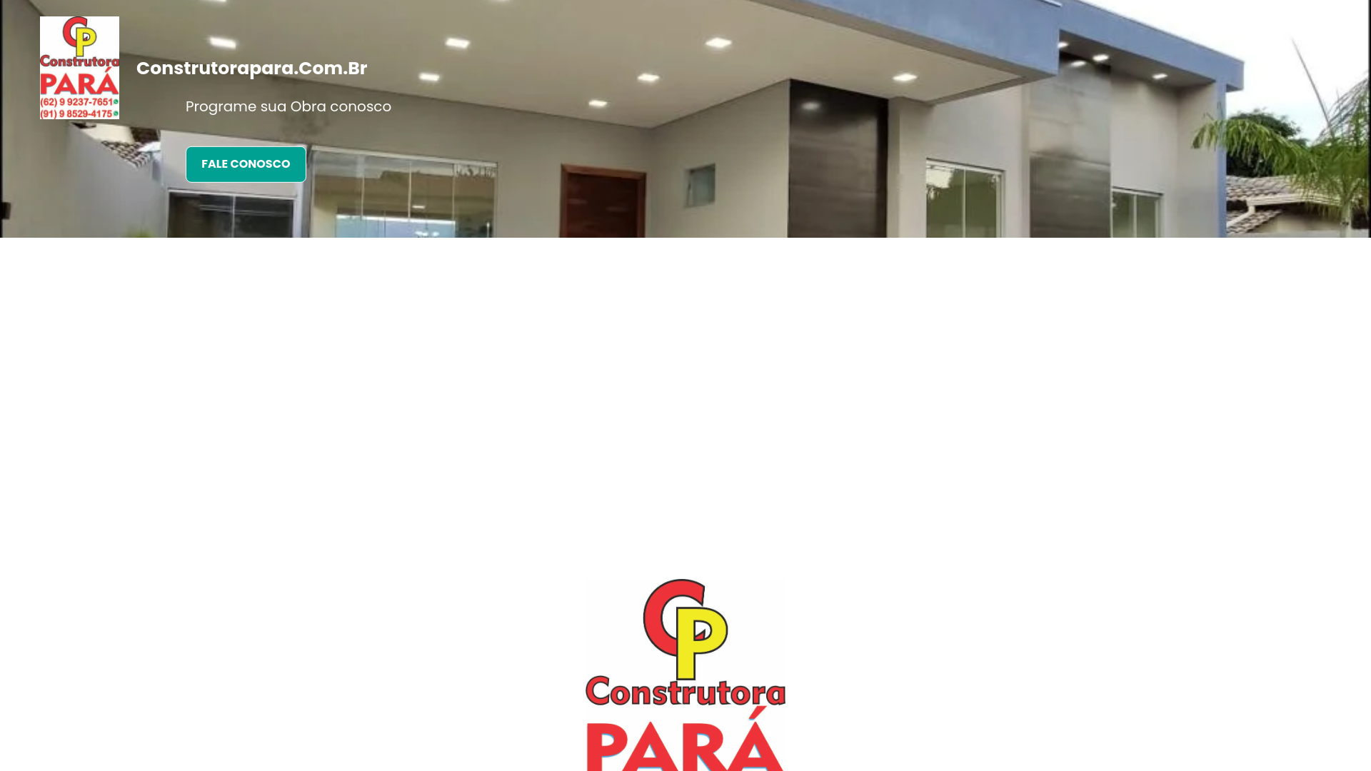 website screenshot of https://construtorapara.com.br
