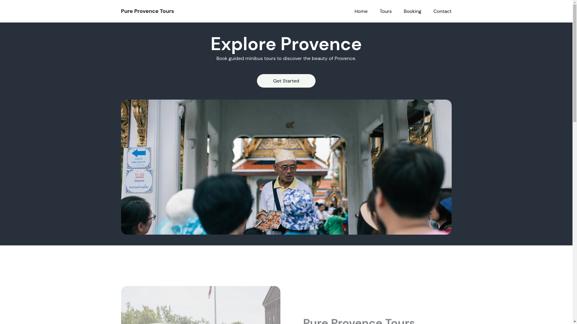 website screenshot of https://pureprovencetours.com/