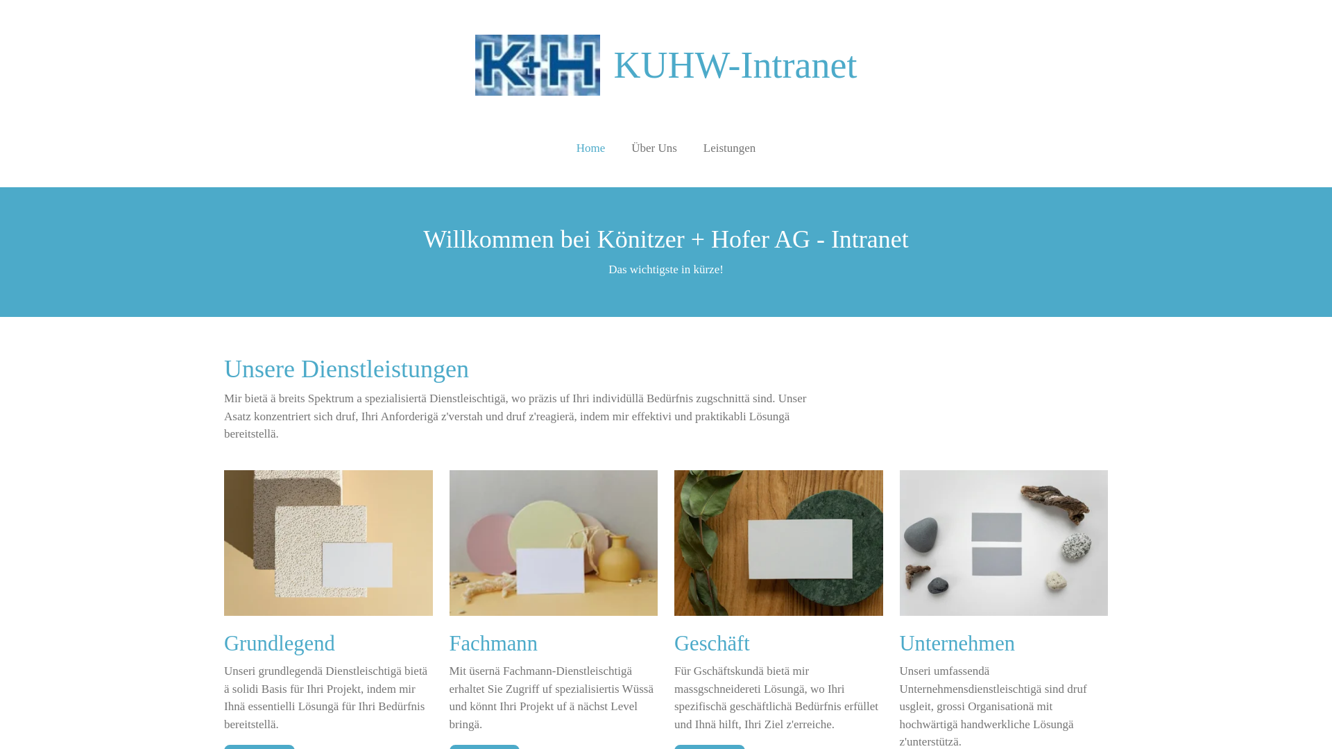 website screenshot of https://kuhw-intranet.ch/