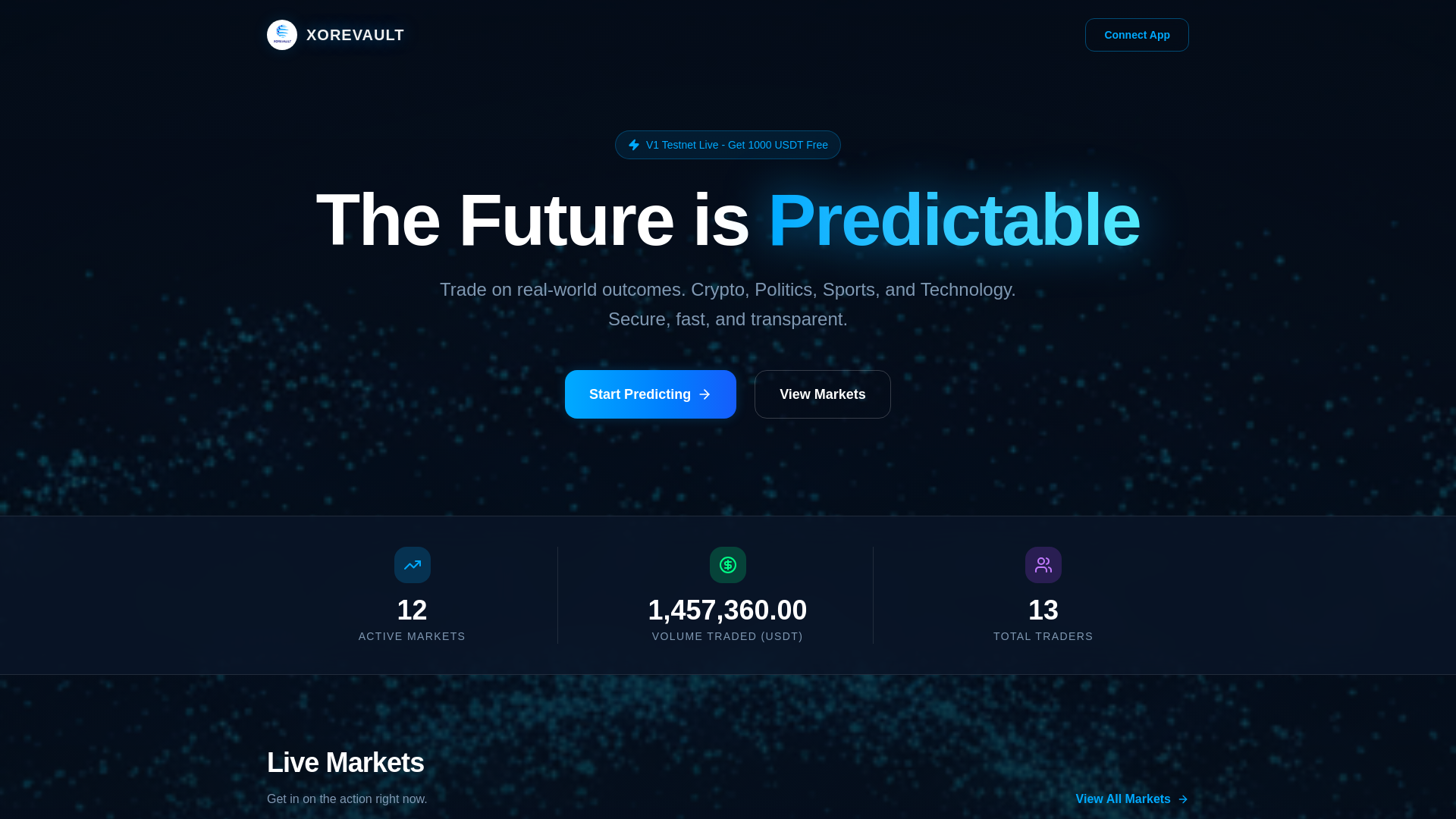 website screenshot of https://xorevault.xyz/