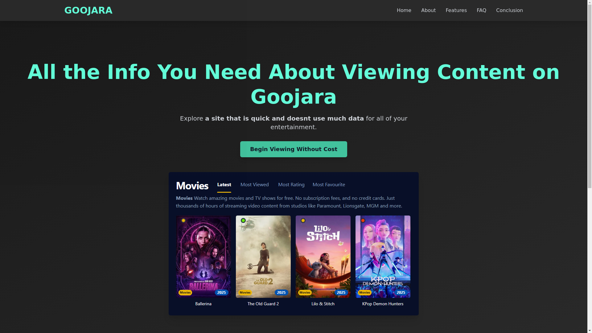 website screenshot of https://goojara-bq05.pages.dev/