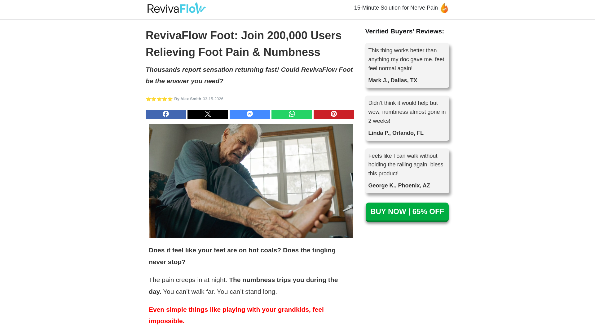 website screenshot of https://revivaflowfoot.com/