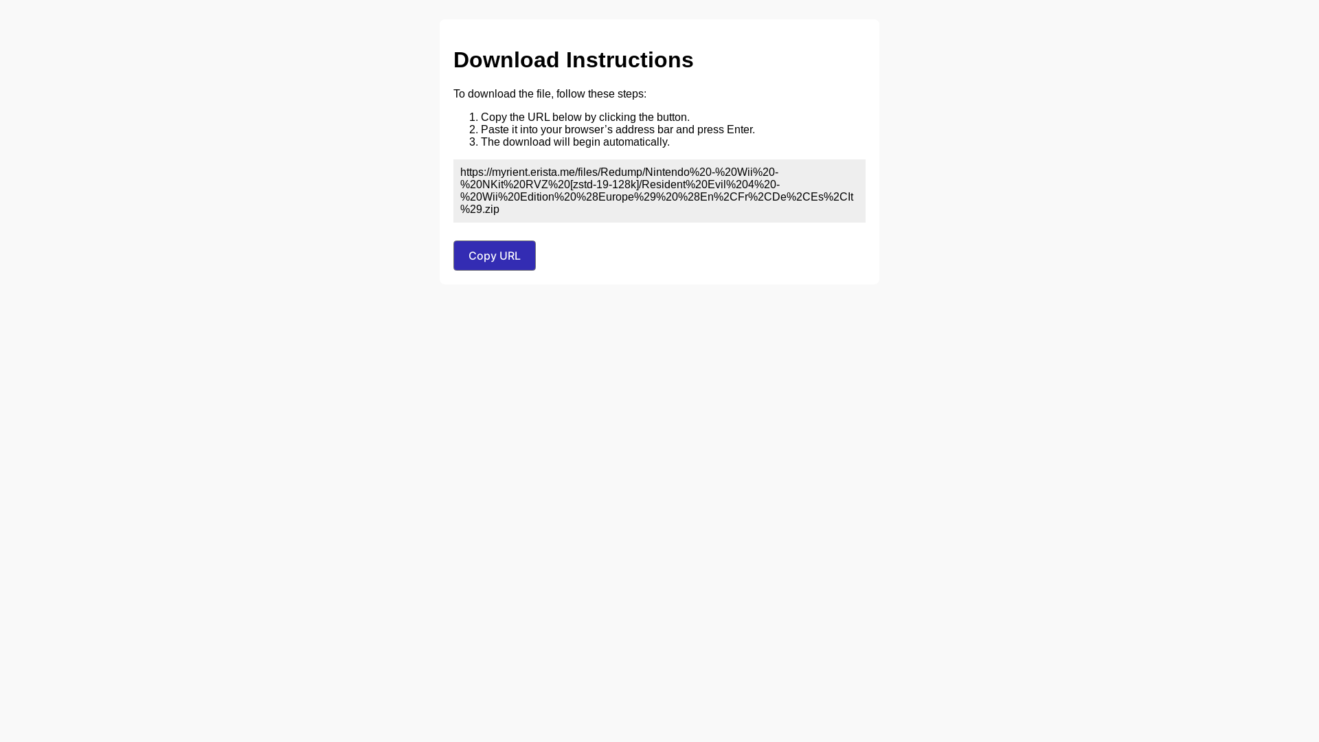 website screenshot of https://residentevil4wiienglish.pages.dev/