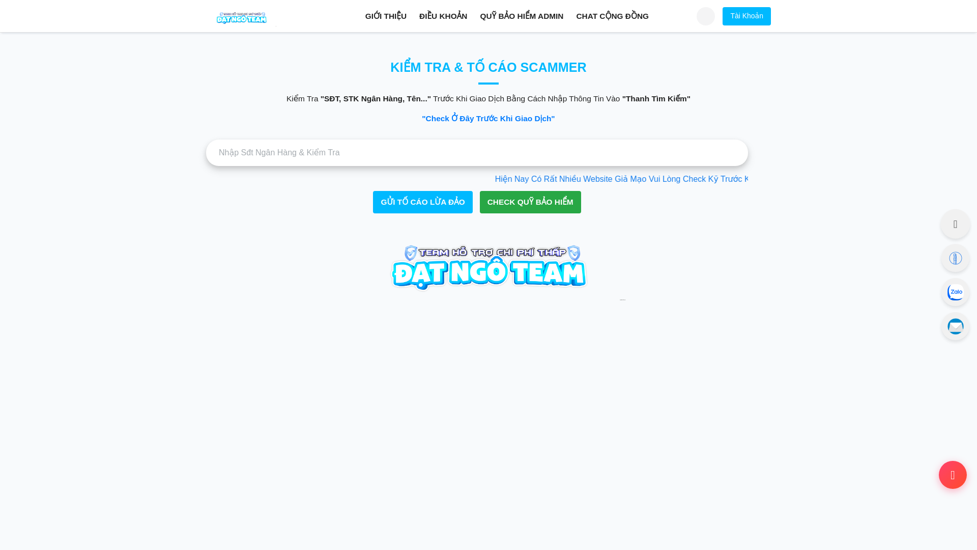 website screenshot of https://datngoteam.com
