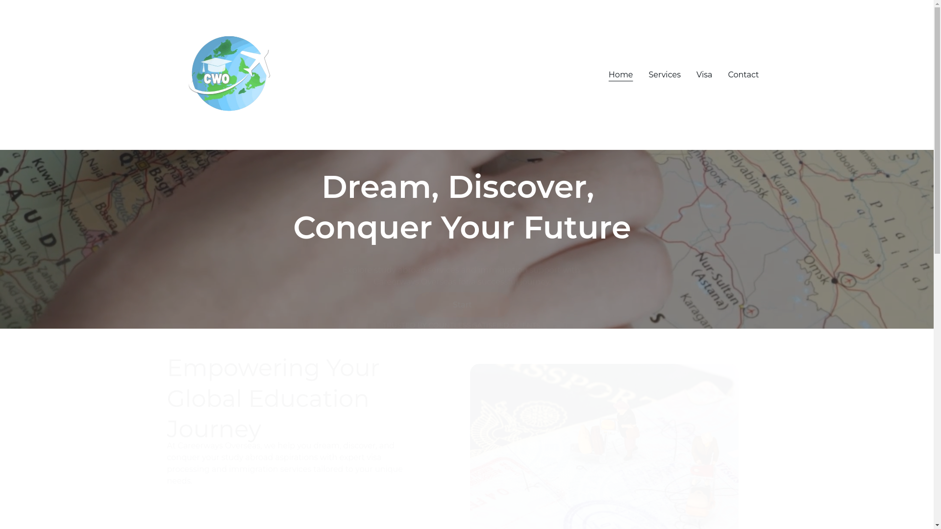 website screenshot of https://careerwaysoverseas.com/