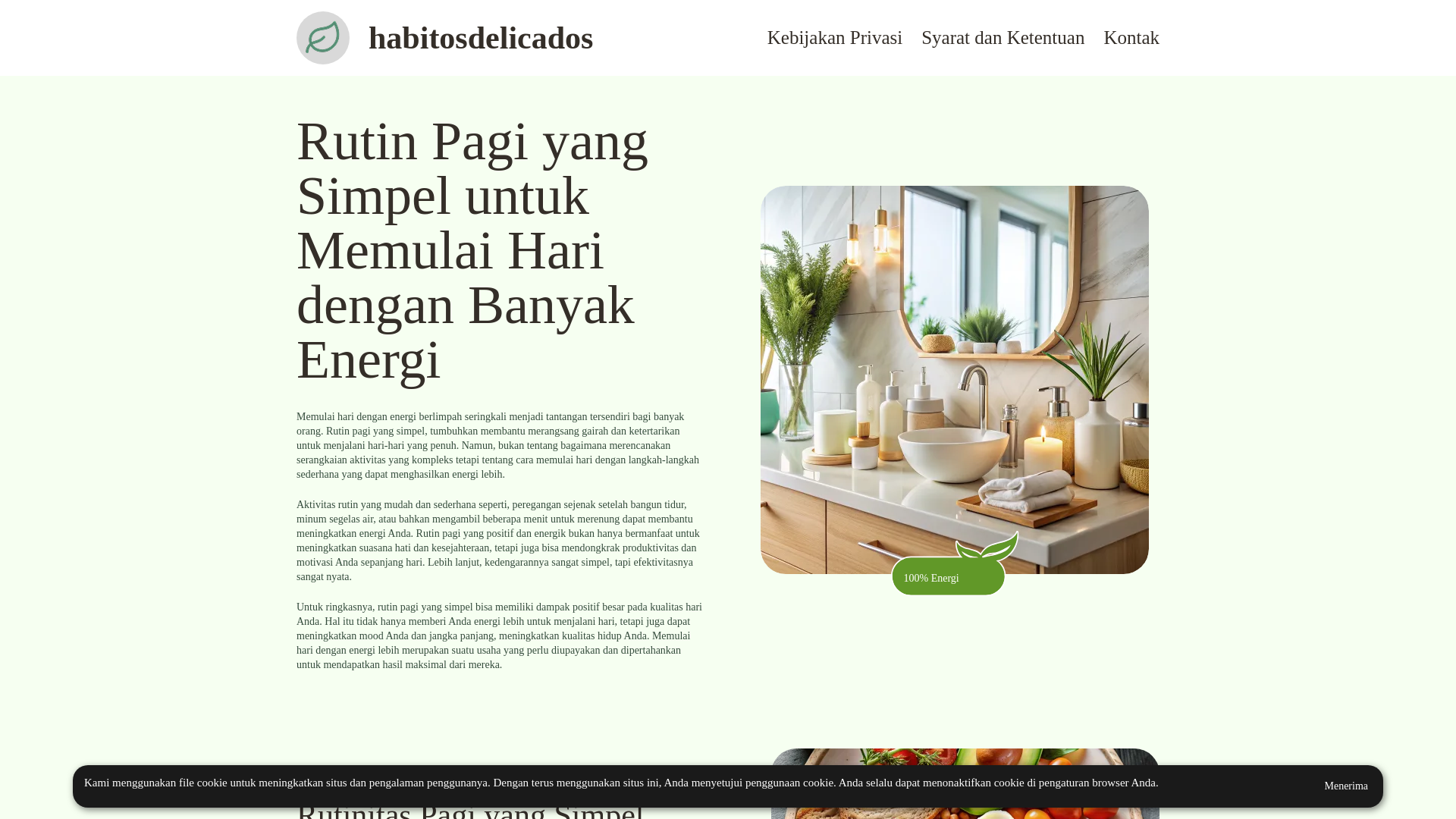 website screenshot of https://habitosdelicados.world/
