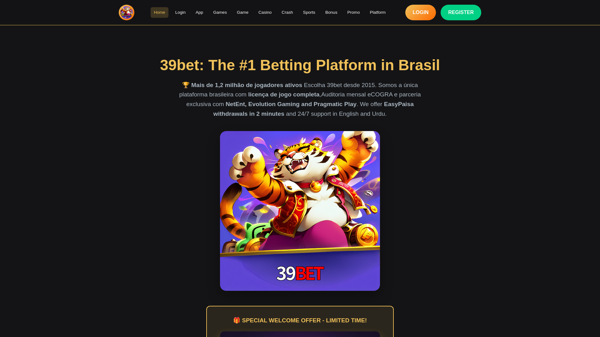 website screenshot of https://39betah.com