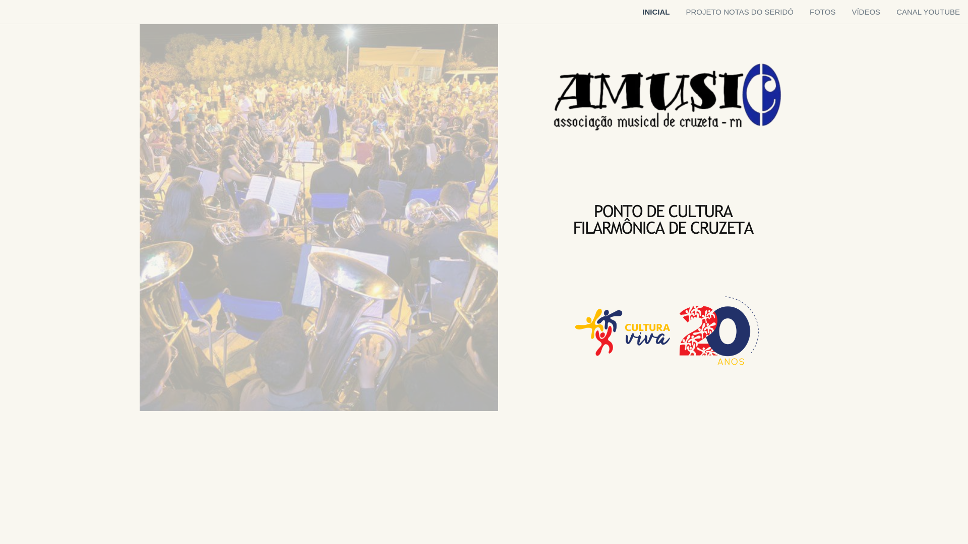 website screenshot of https://amusicrn.com.br/