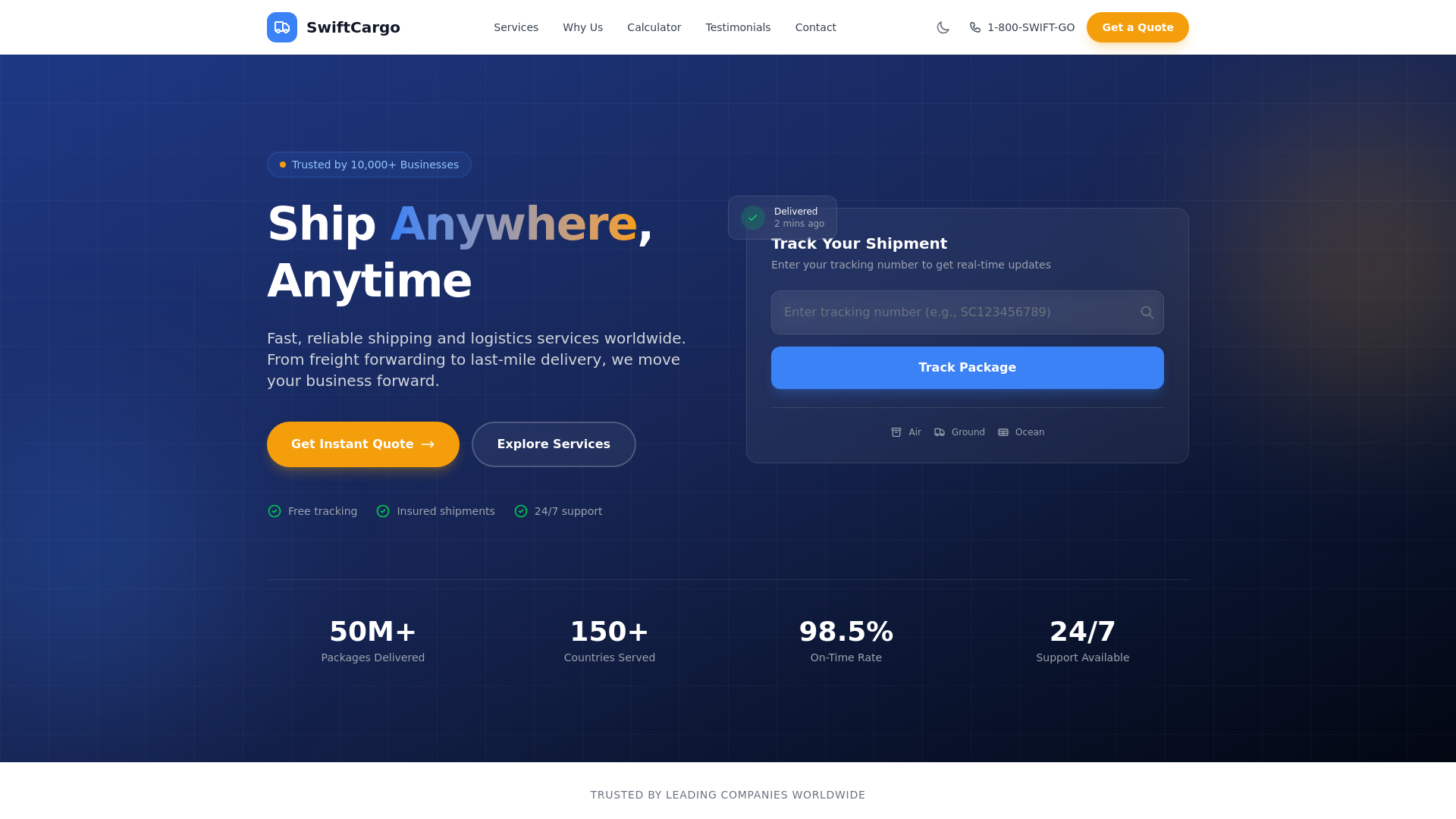 website screenshot of https://logitrans-colorlib.pages.dev/