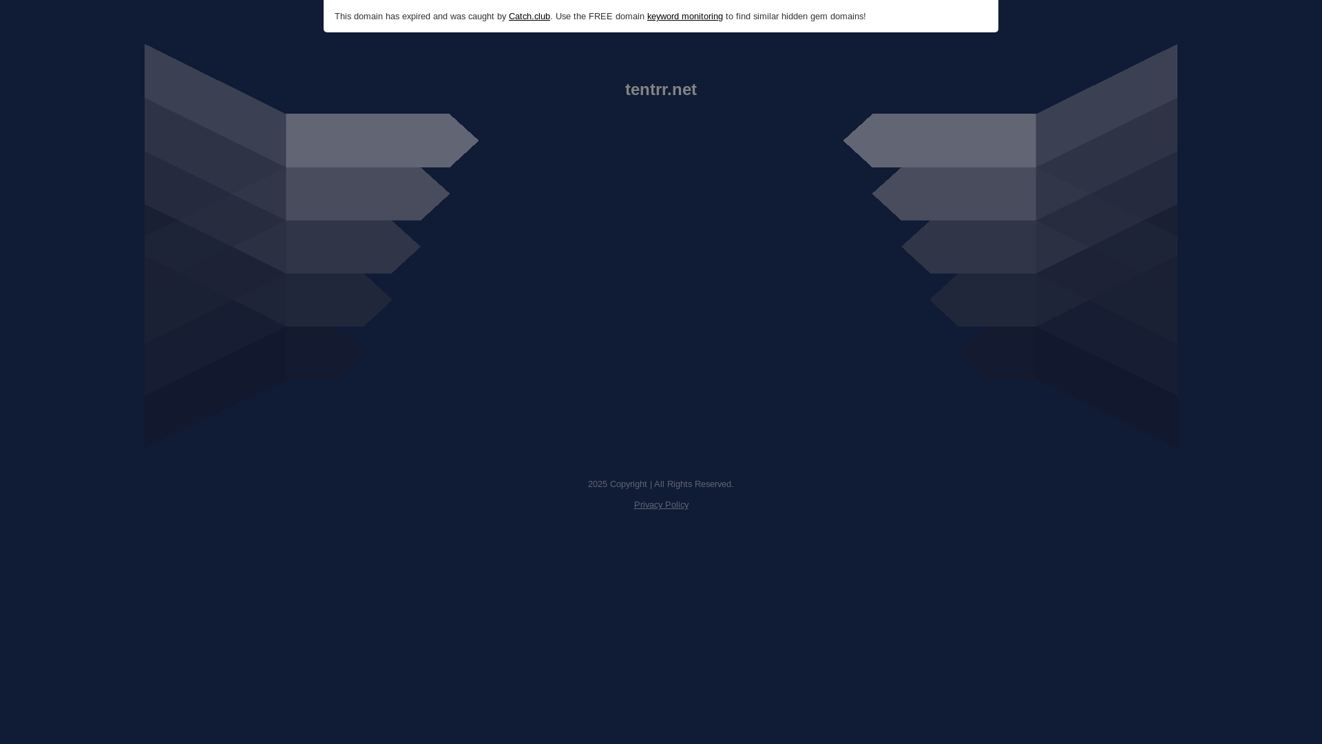 website screenshot of https://tentrr.net/