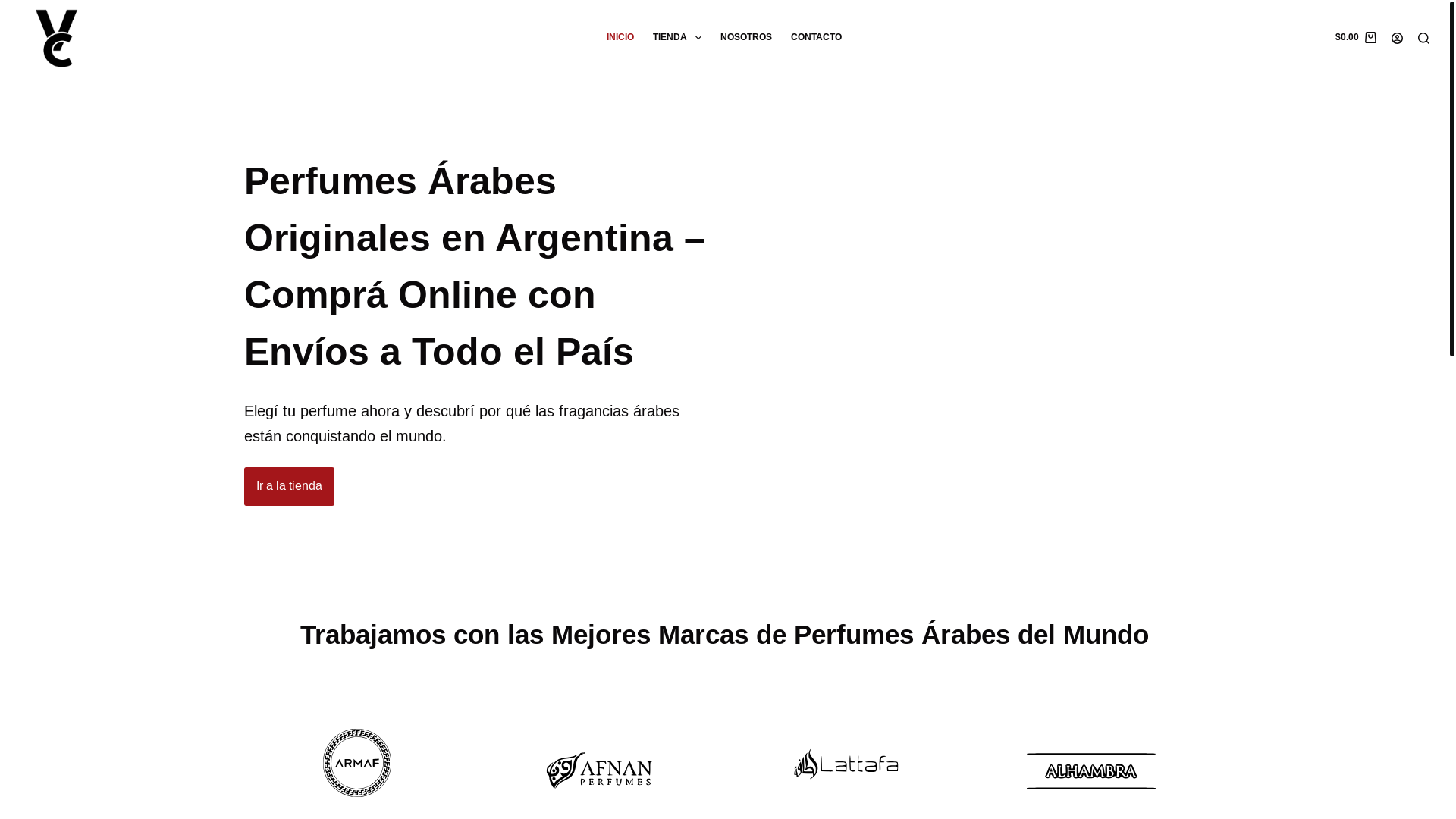 website screenshot of https://vcperfu.com/