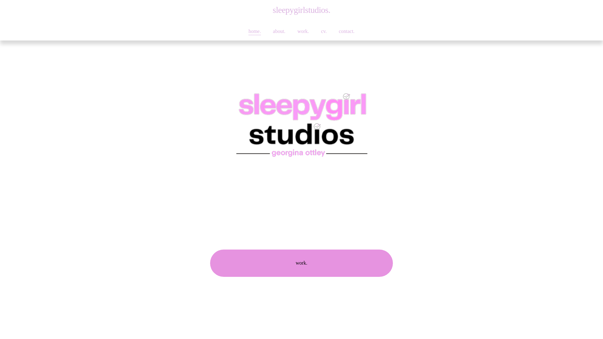 website screenshot of https://sleepygirlstudios.com/