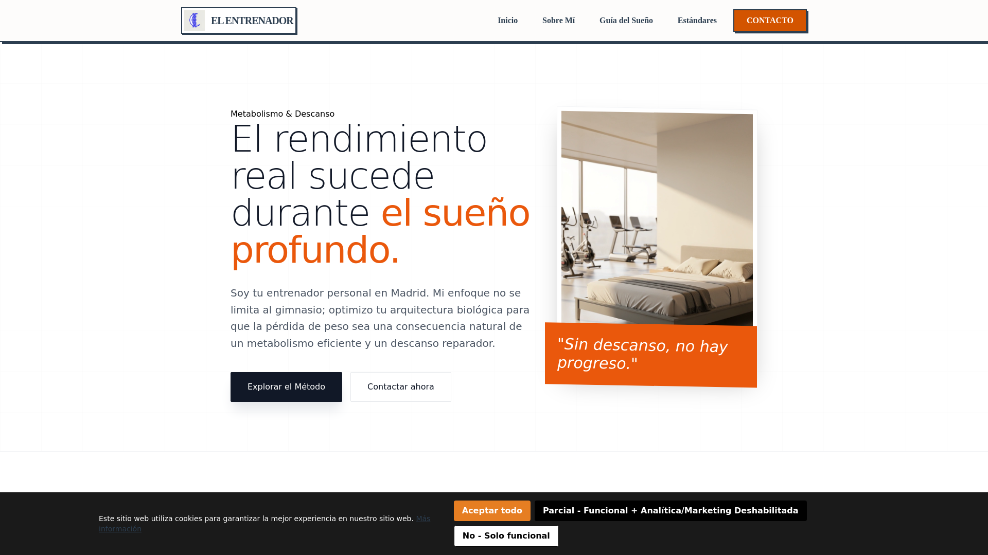 website screenshot of https://elentrenadorinfosi.info