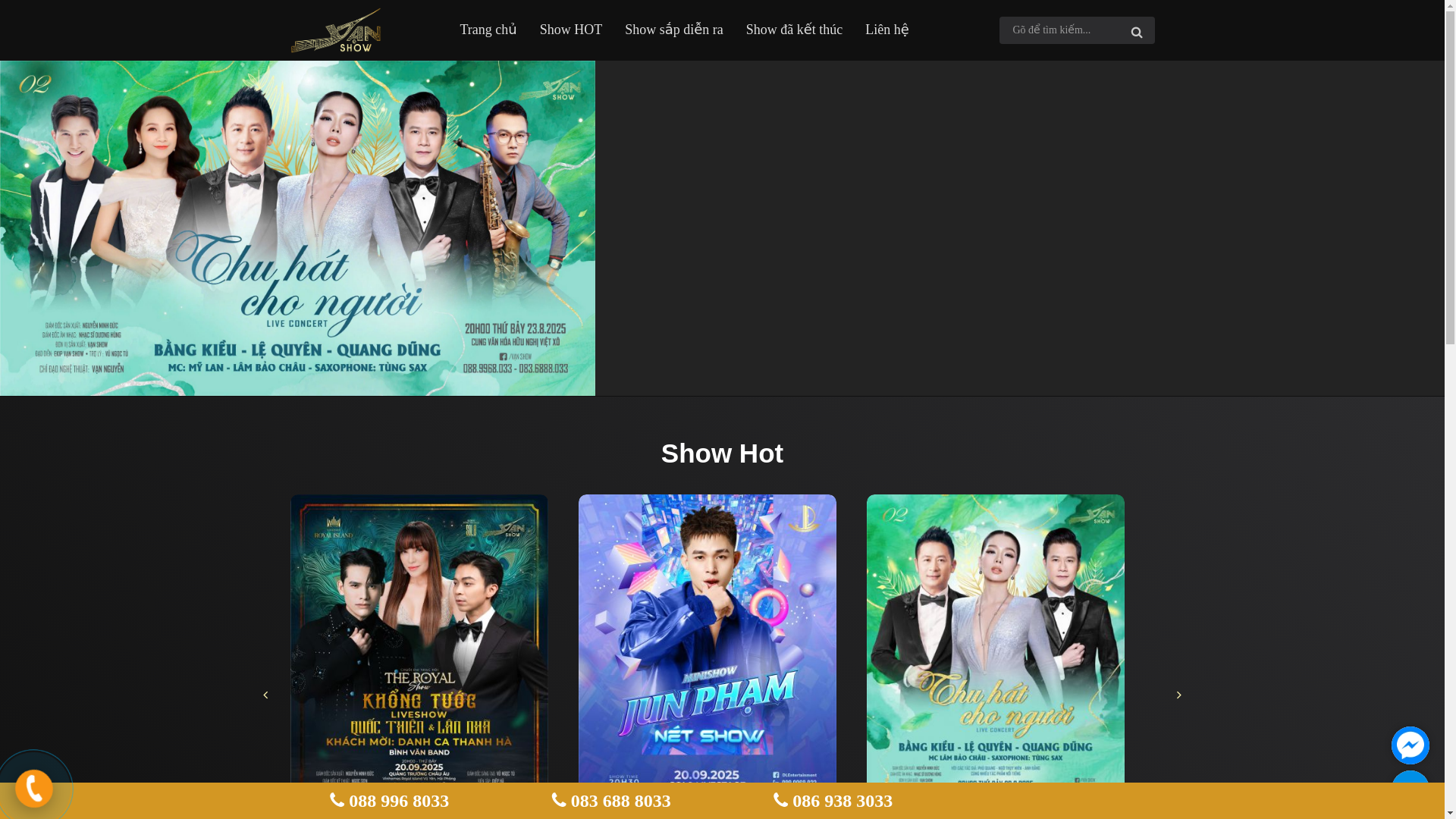 website screenshot of https://vanshow.vn/