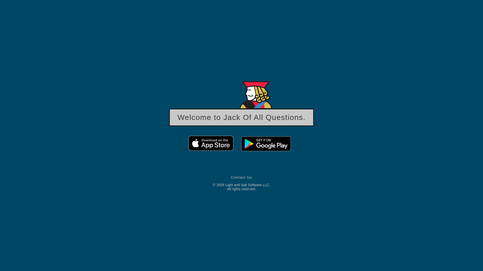 website screenshot of https://jack-of-all-questions-landing.pages.dev/