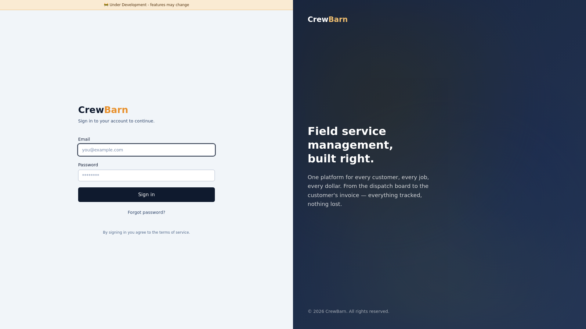 website screenshot of https://crewbarn-dashboard.pages.dev/