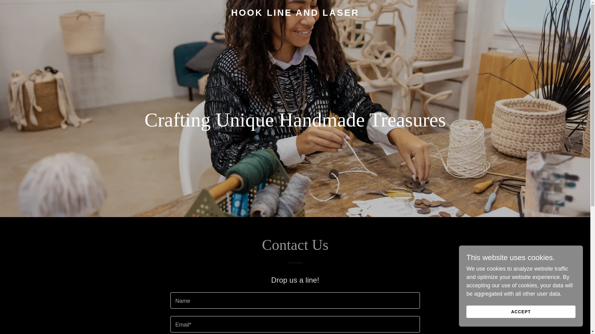 website screenshot of https://hooklineandlaser.com/