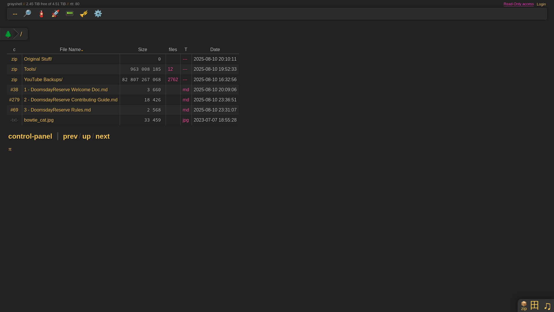 website screenshot of https://doomsarchive.day/