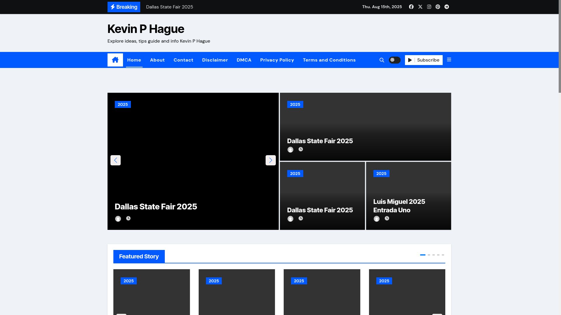 website screenshot of https://kevinphague.pages.dev/