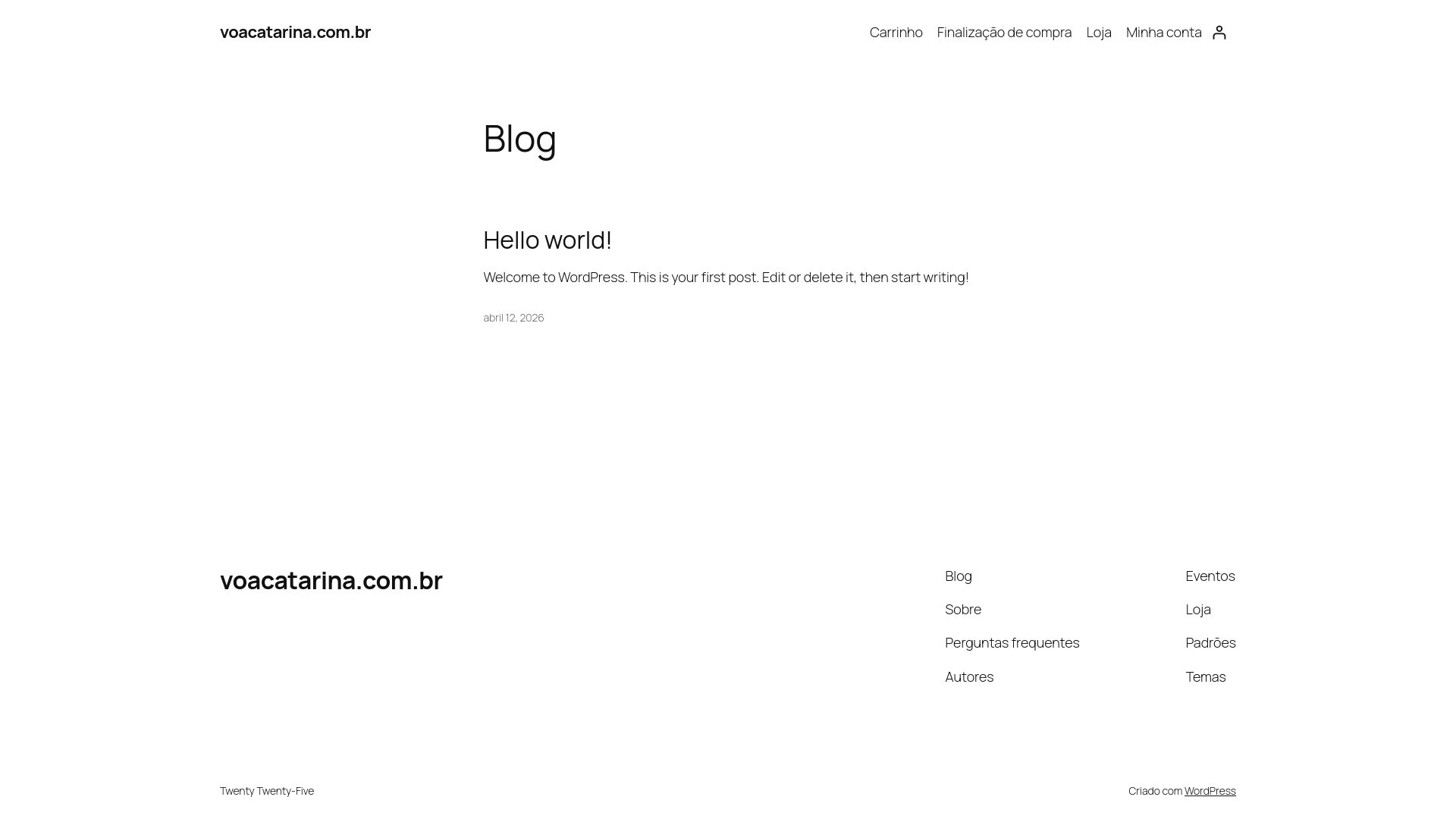 website screenshot of https://voacatarina.com.br/