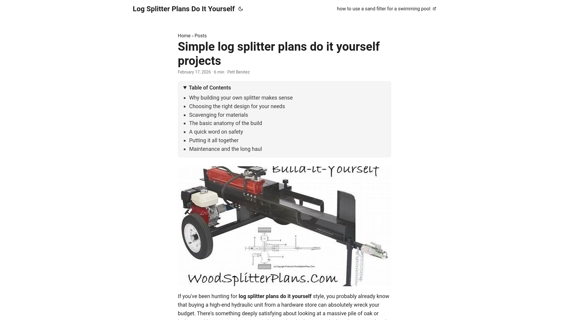website screenshot of https://log-splitter-plans-do-it-yourself.pages.dev/