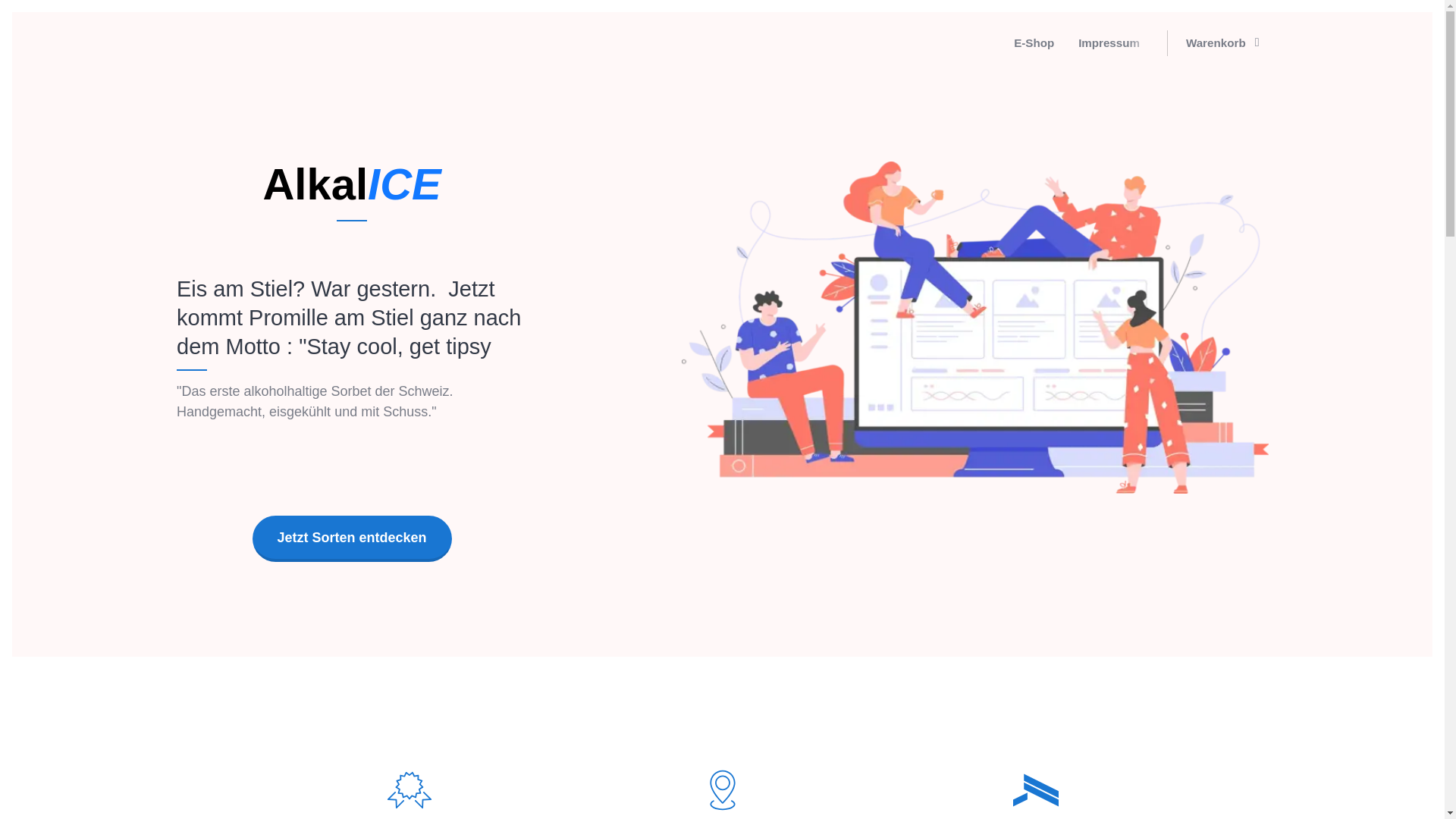 website screenshot of https://alkalice.ch/