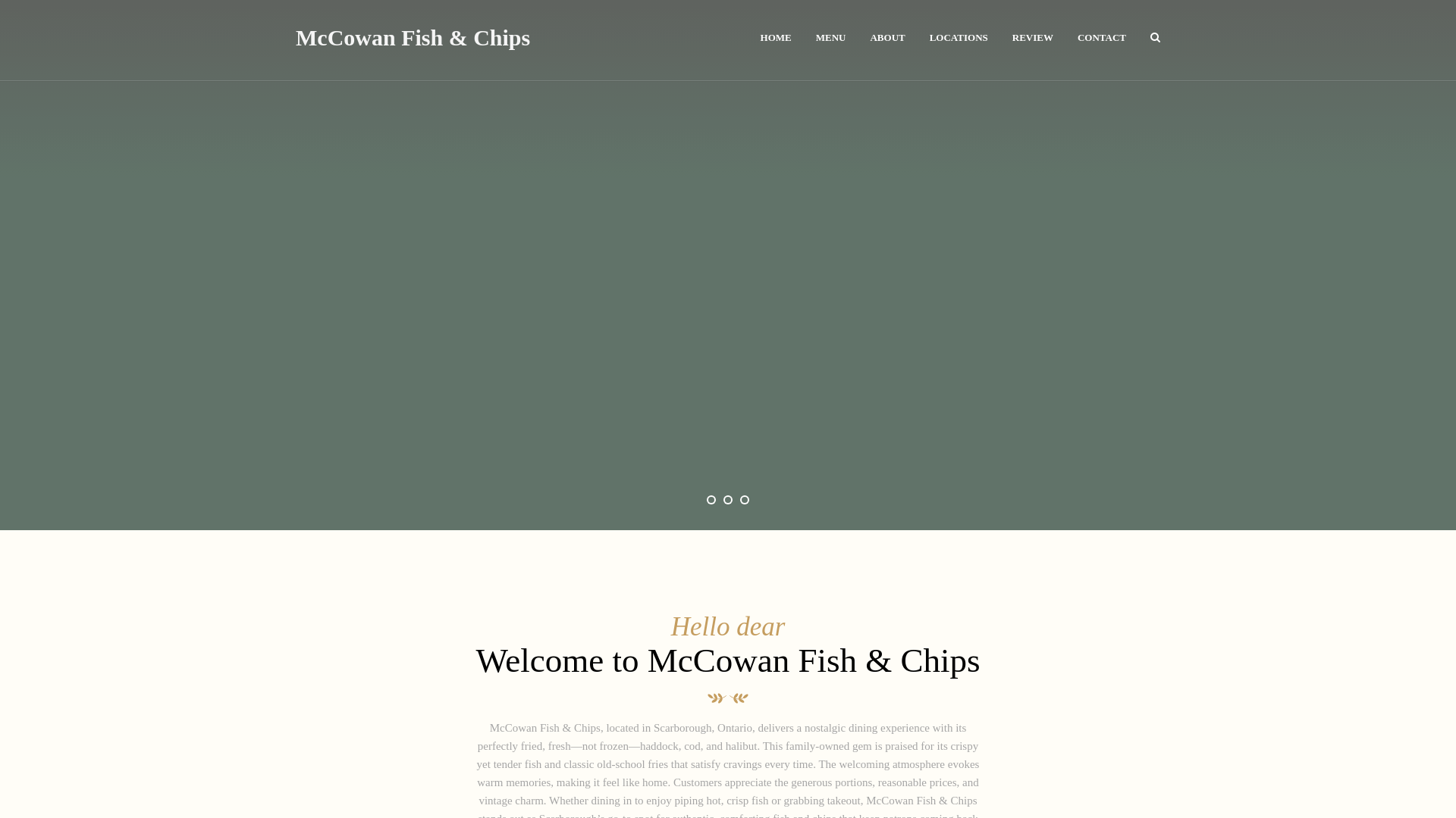 website screenshot of https://mccowanfishchips.site/
