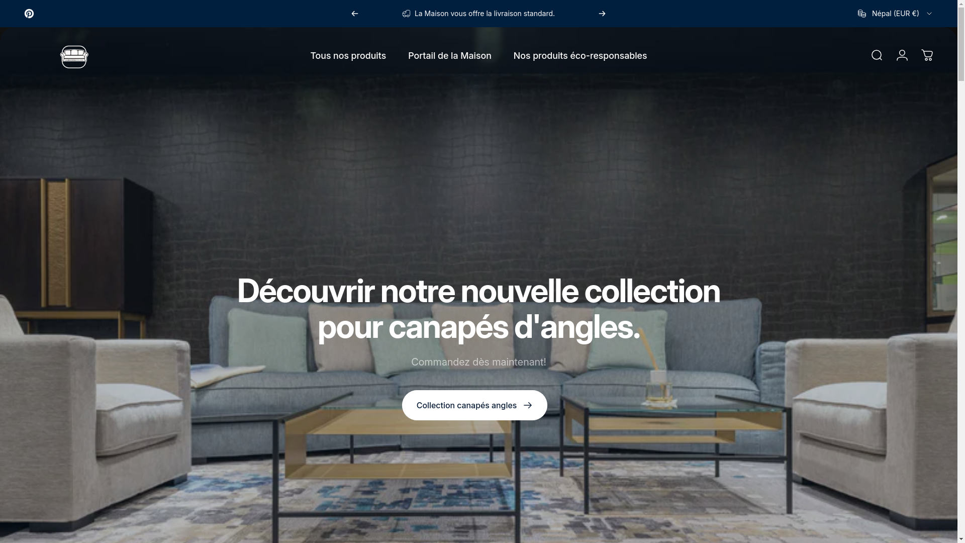 website screenshot of https://lamaisonhousse.fr/