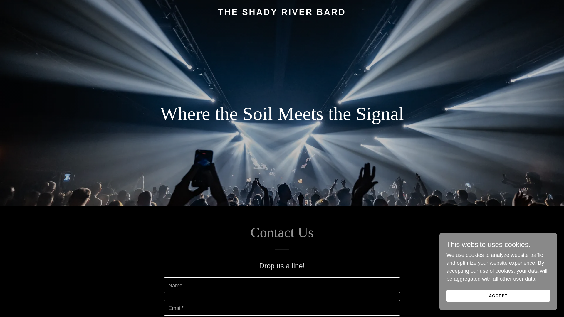 website screenshot of https://theshadyriverbard.com