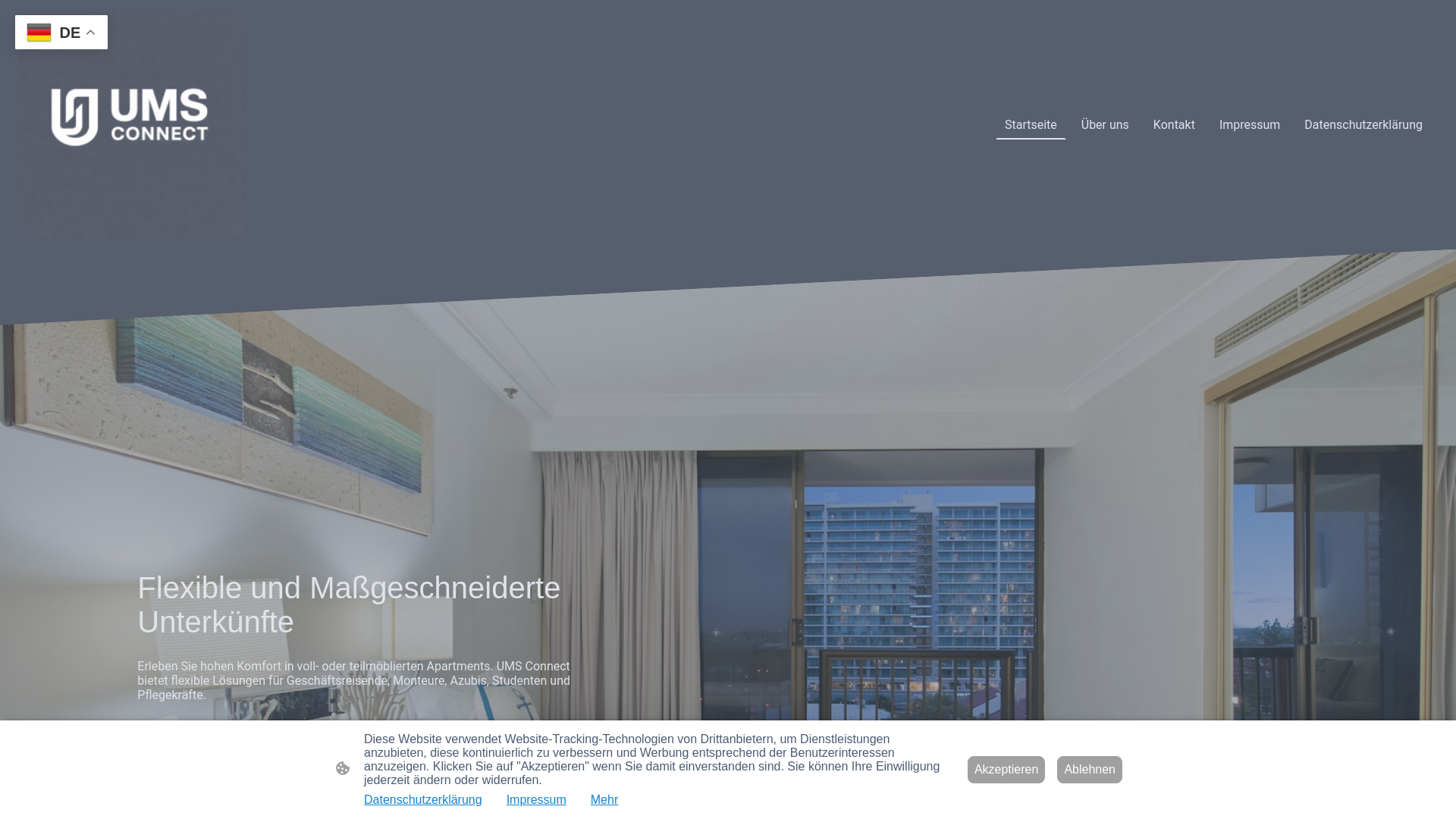 website screenshot of https://ums-connect.com