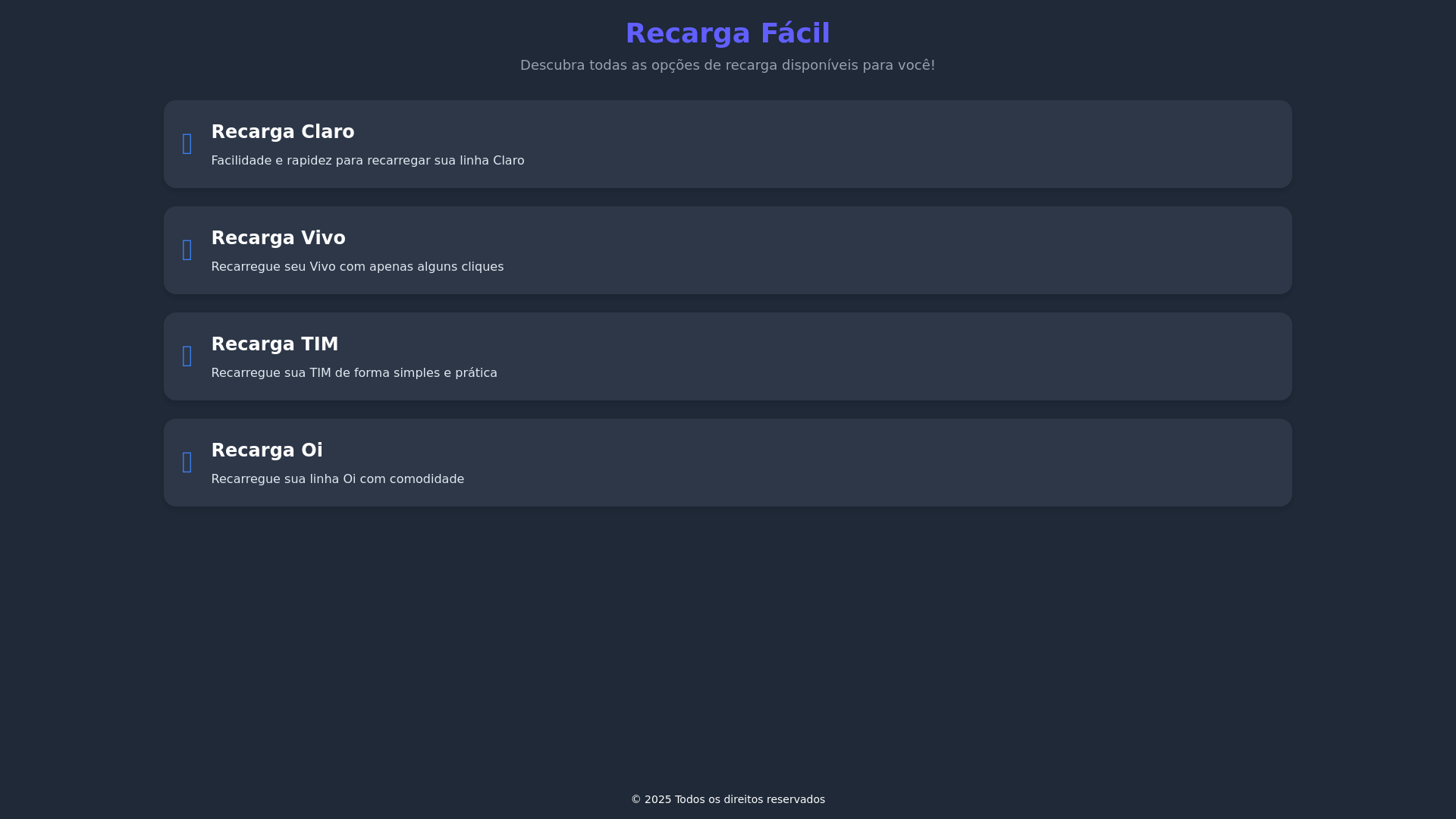 website screenshot of https://rapidarecargafacil.pages.dev/