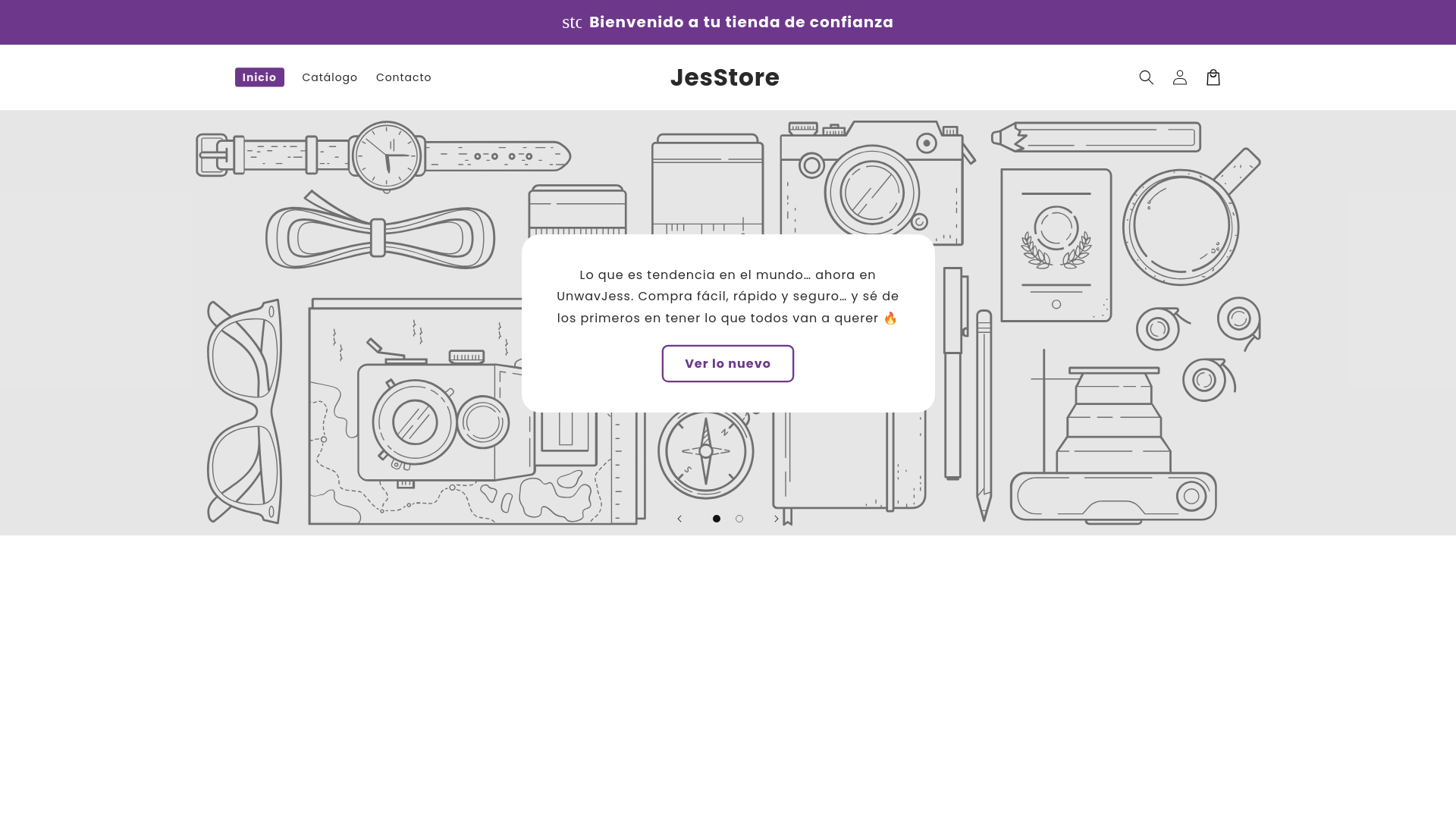 website screenshot of https://unwavjess.store