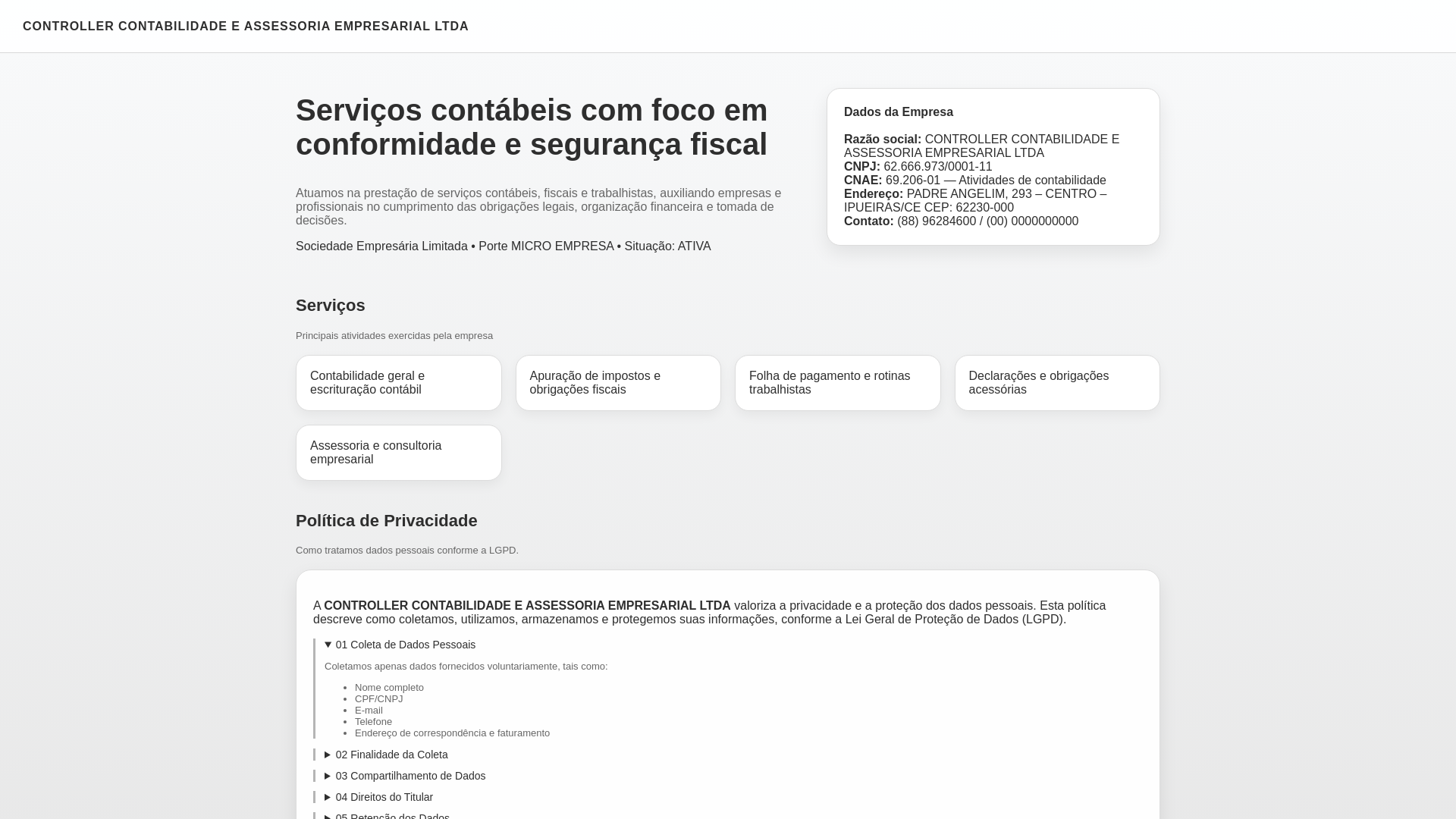 website screenshot of https://contanetx.lat