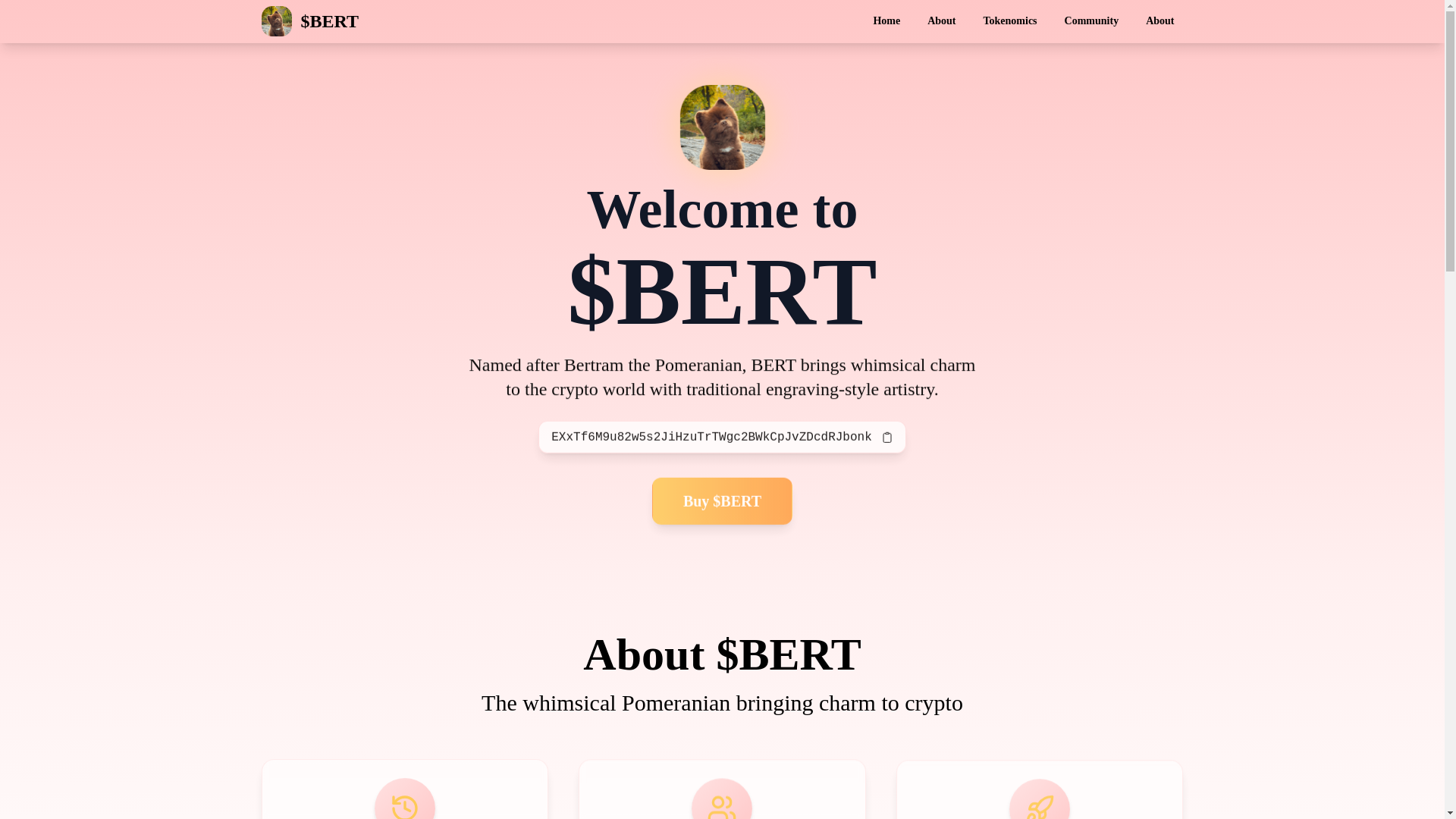 website screenshot of https://bertonbonk.xyz/