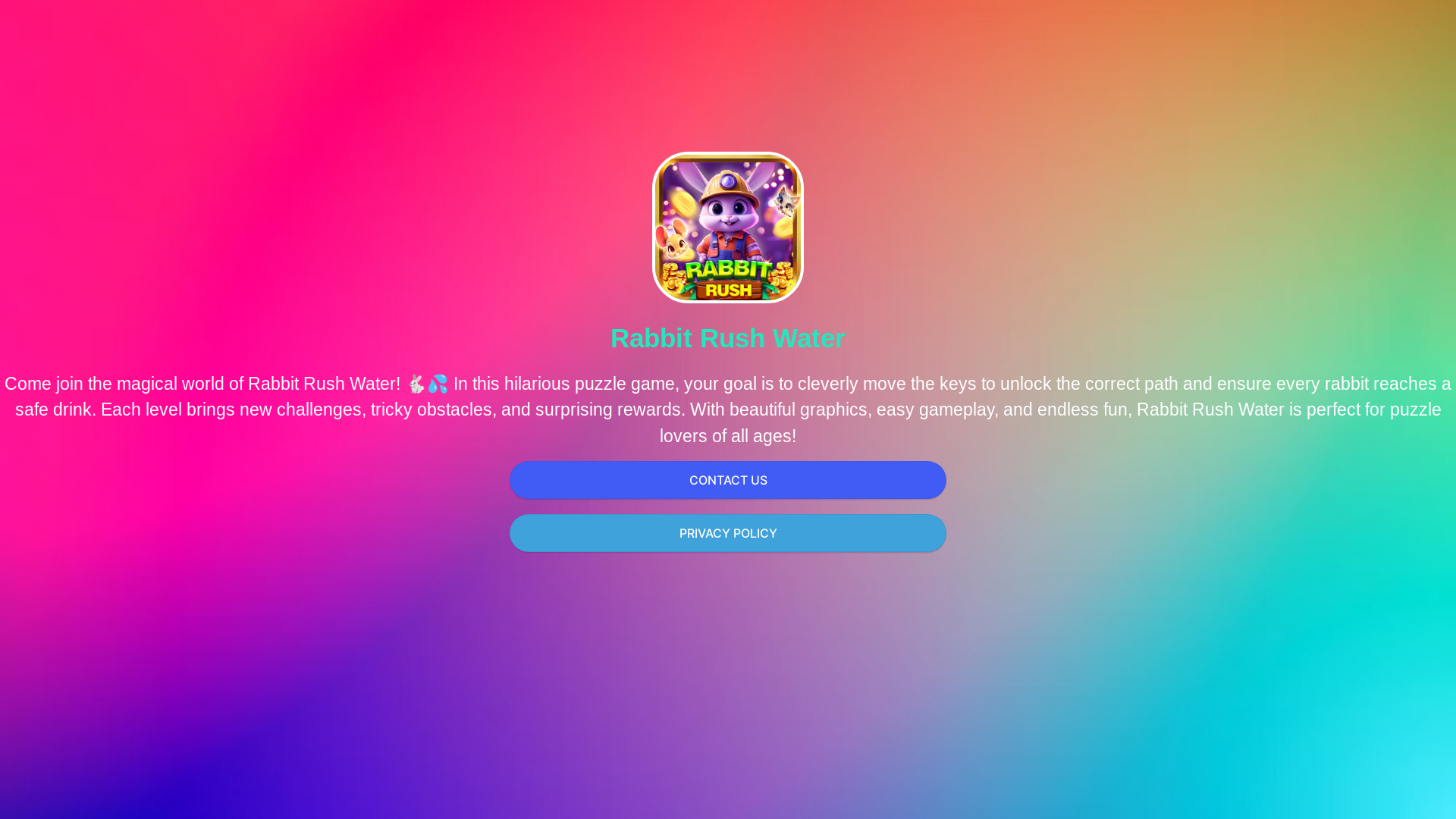 website screenshot of https://rabbitrushwater.xyz/