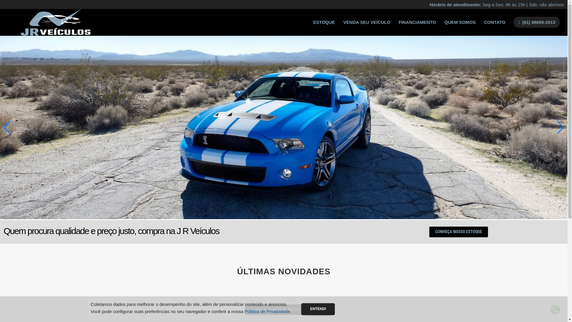 website screenshot of https://jrveiculospaulista.com.br/
