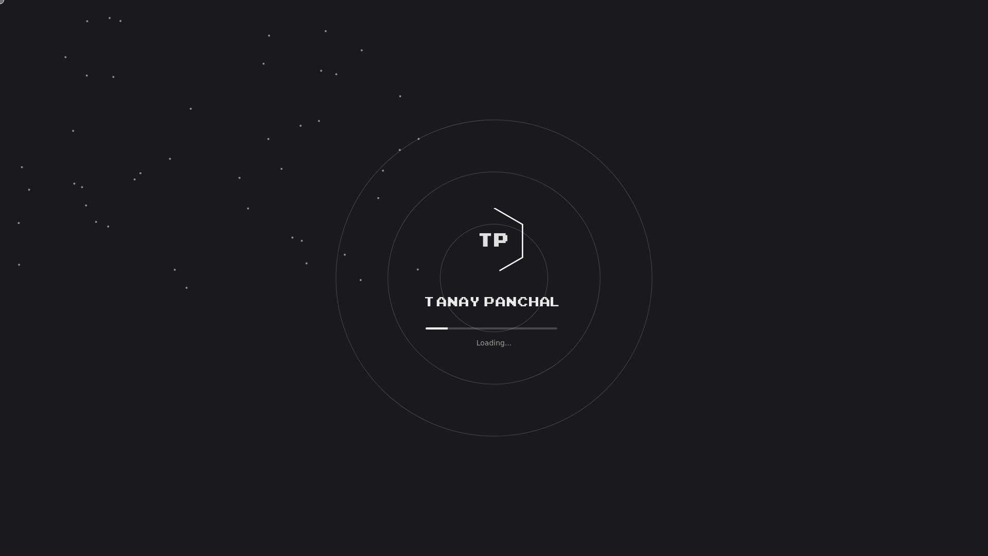 website screenshot of https://tanaypanchal.me/
