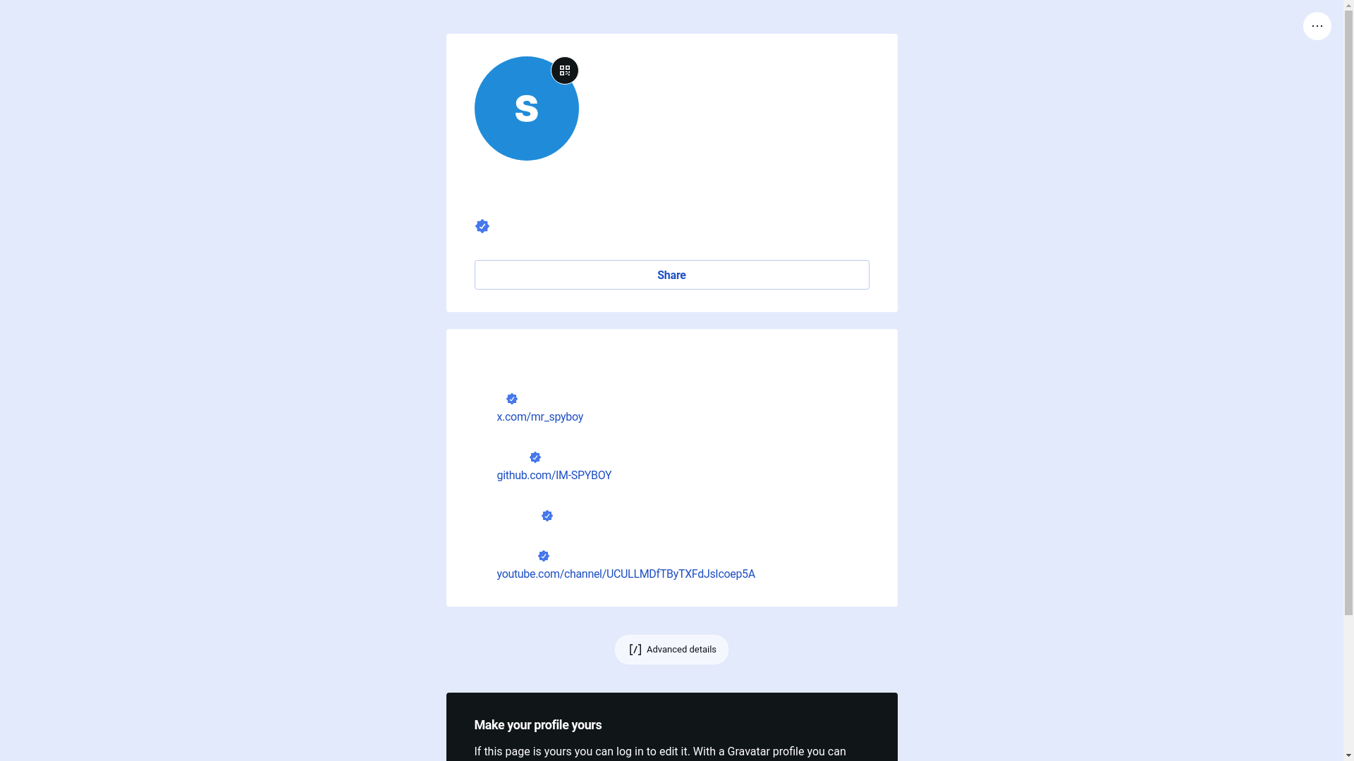 website screenshot of https://spyboy.bio/