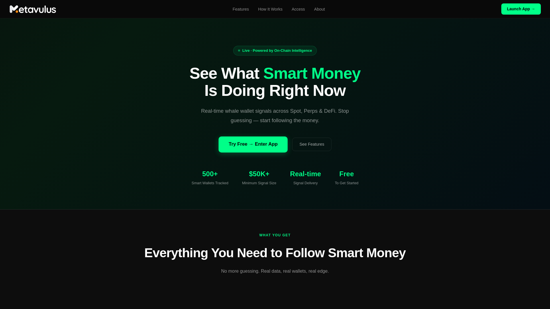 website screenshot of https://metavulus.ai/