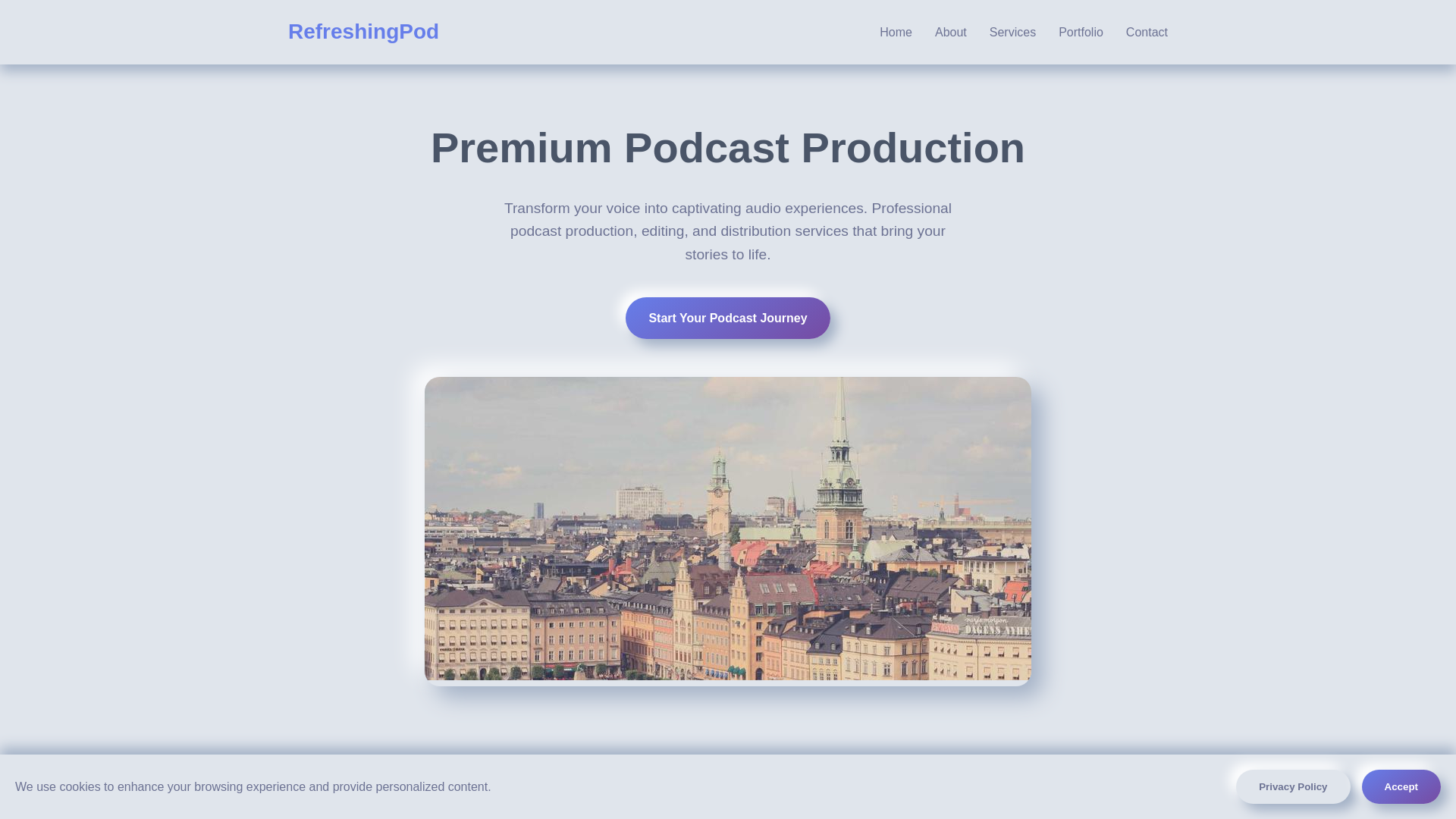 website screenshot of https://refreshingpod.click/