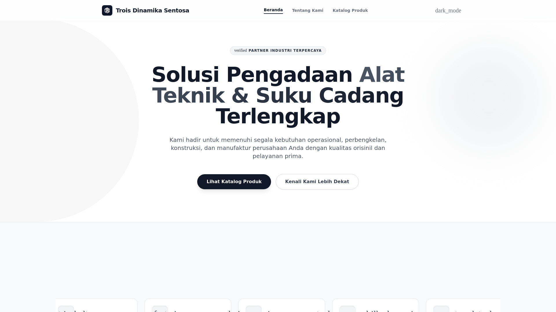 website screenshot of https://troisdinamikasentosa.com/