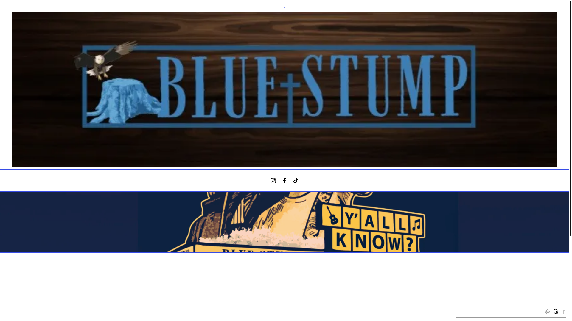 website screenshot of https://bluestumpband.com/