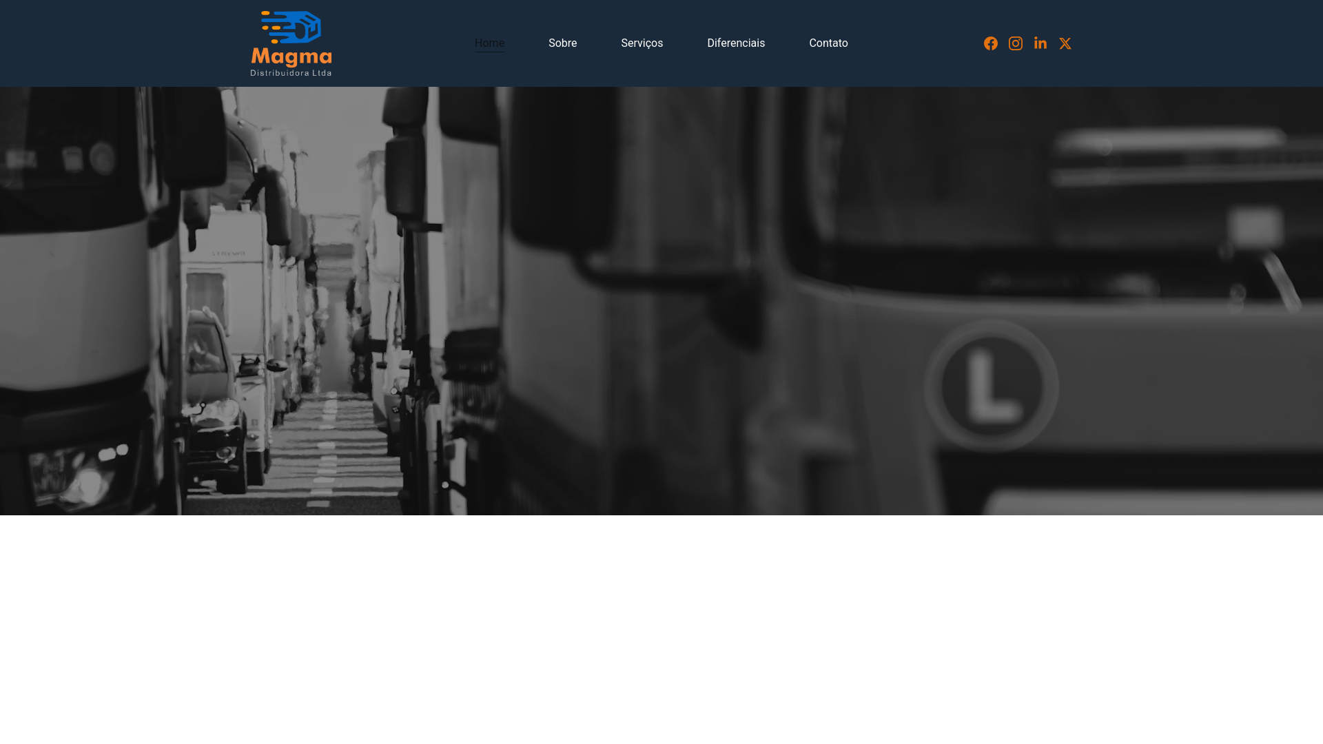 website screenshot of https://magmatransporte.com.br