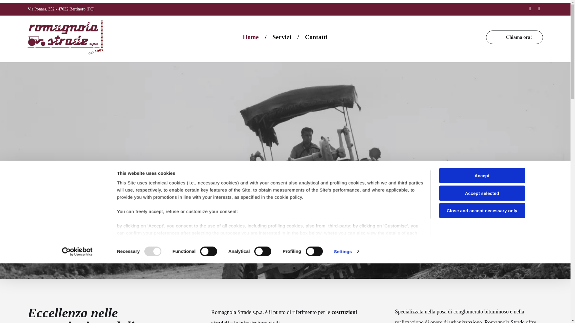 website screenshot of https://romagnolastrade.com/