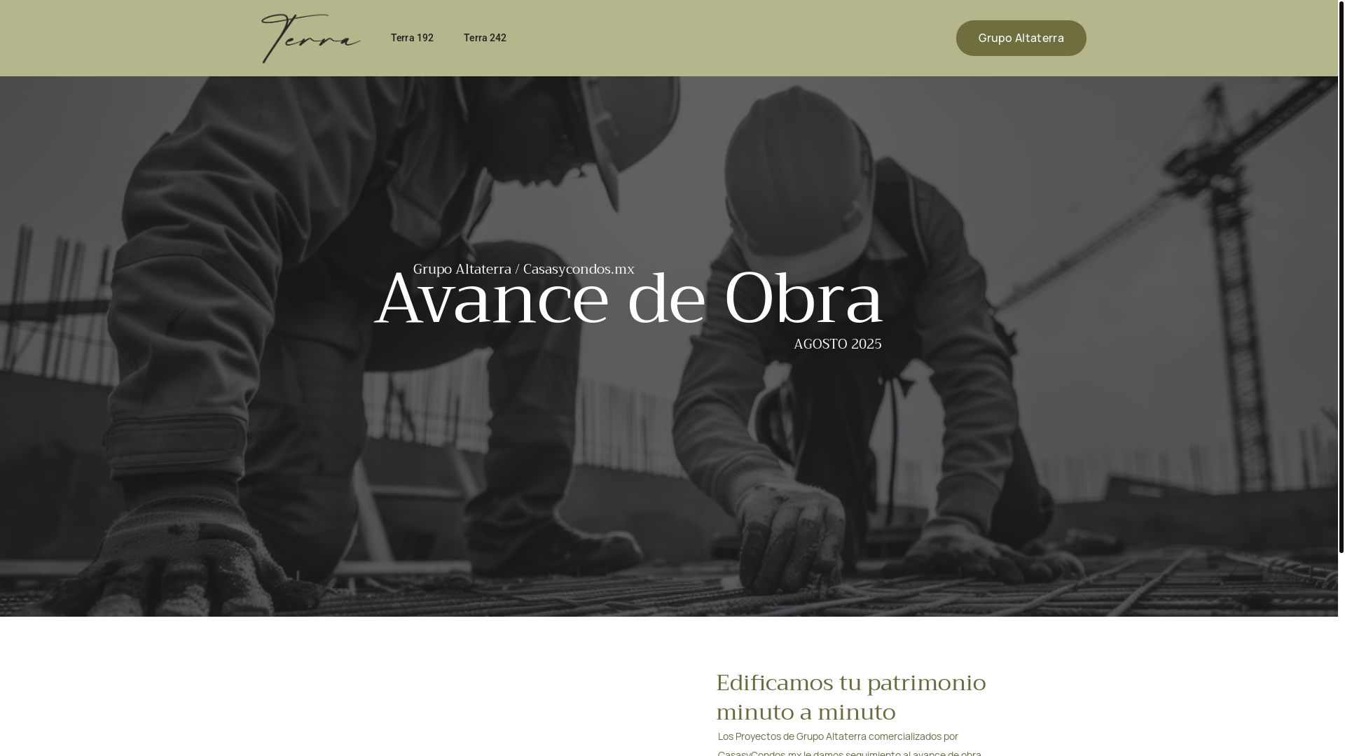 website screenshot of https://avancedeobrasterra.online/